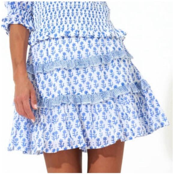 Oliphant, Flirty Skirt, NWT, Blue Flora - Picture 3 of 6